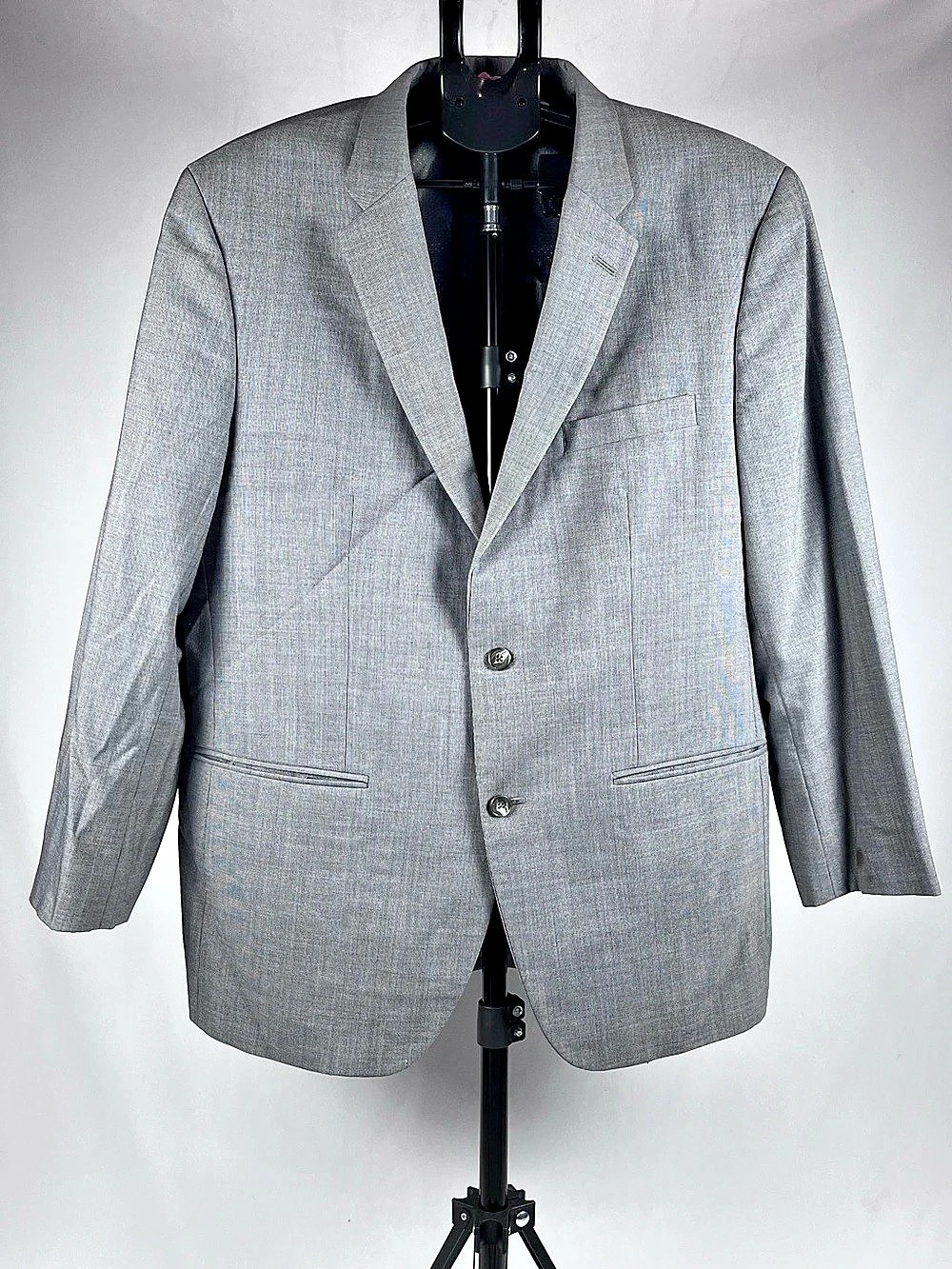 ALFANI Macys Mens Gray Blazer Sport Coat 2-Button Suit Jacket Size 42R